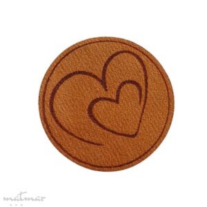 Kunstnahast silt aplikatsioon embleem - südamed