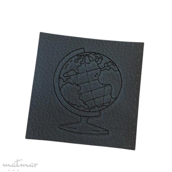 Kunstnahast silt aplikatsioon embleem - gloobus