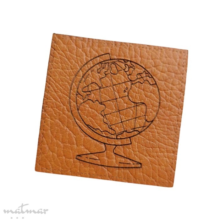 Kunstnahast silt aplikatsioon embleem - gloobus