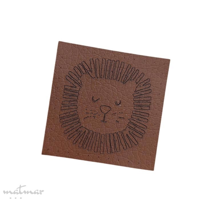 Kunstnahast silt aplikatsioon embleem lõvi pea