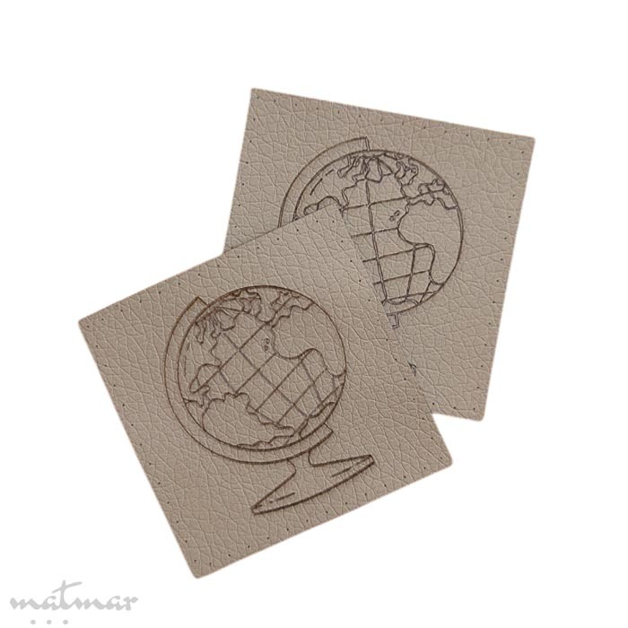 Kunstnahast silt aplikatsioon embleem - gloobus