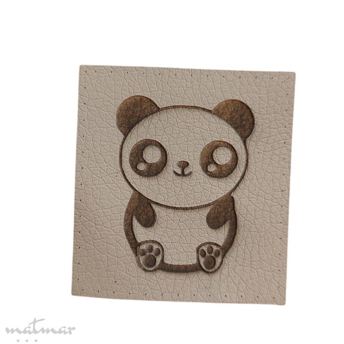 Kunstnahast silt aplikatsioon embleem - panda