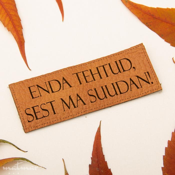 Valmis tekstiga õmmeldav silt - MatMar-3