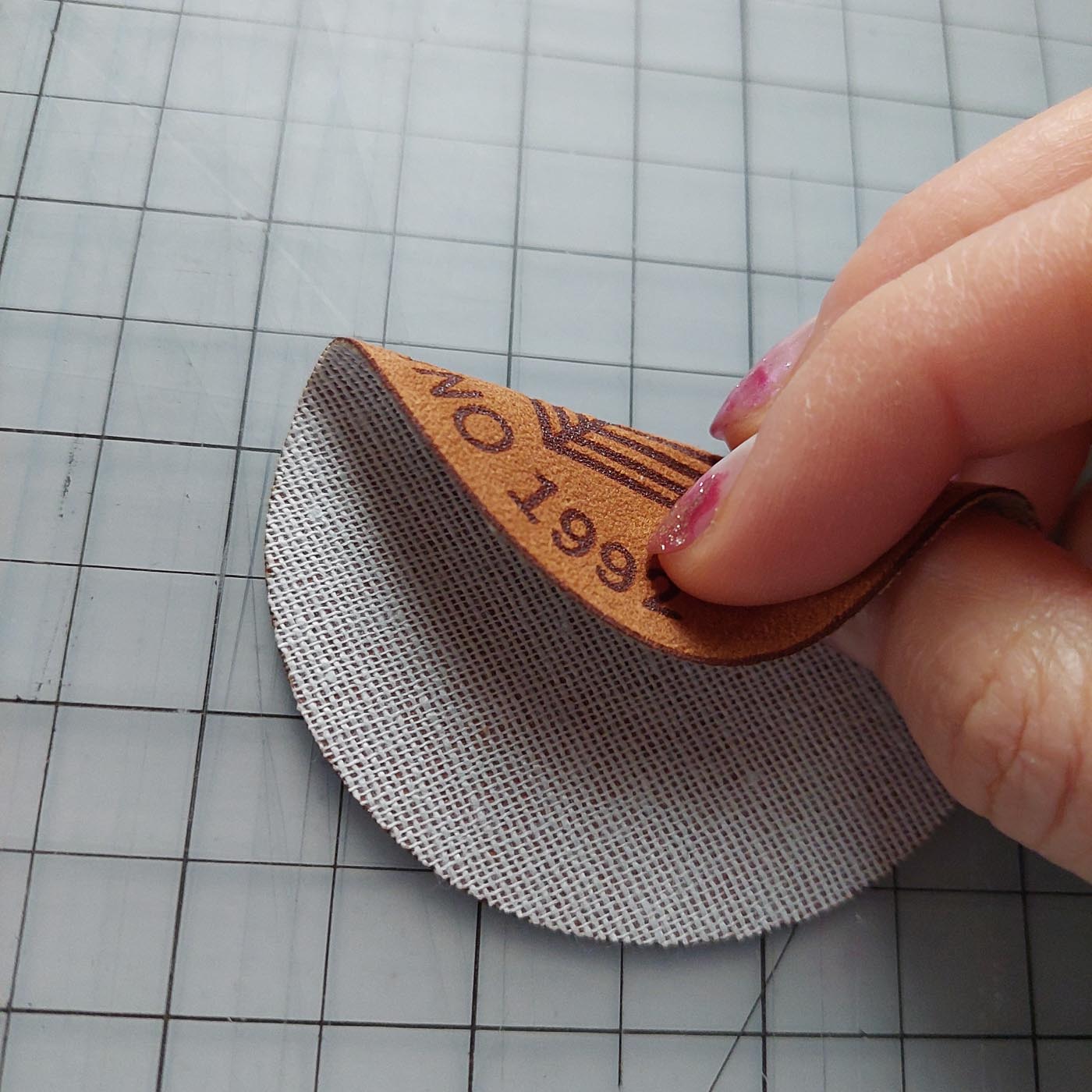 Pruun kangast eritellimus silt oma logo või kujundusega