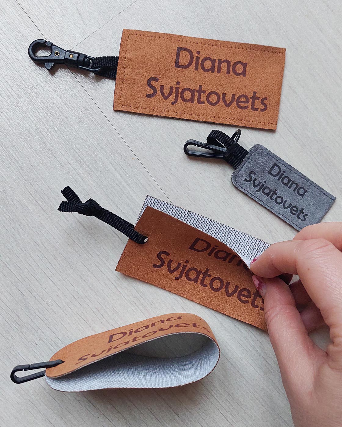 Pruun kangast eritellimus silt oma logo või kujundusega