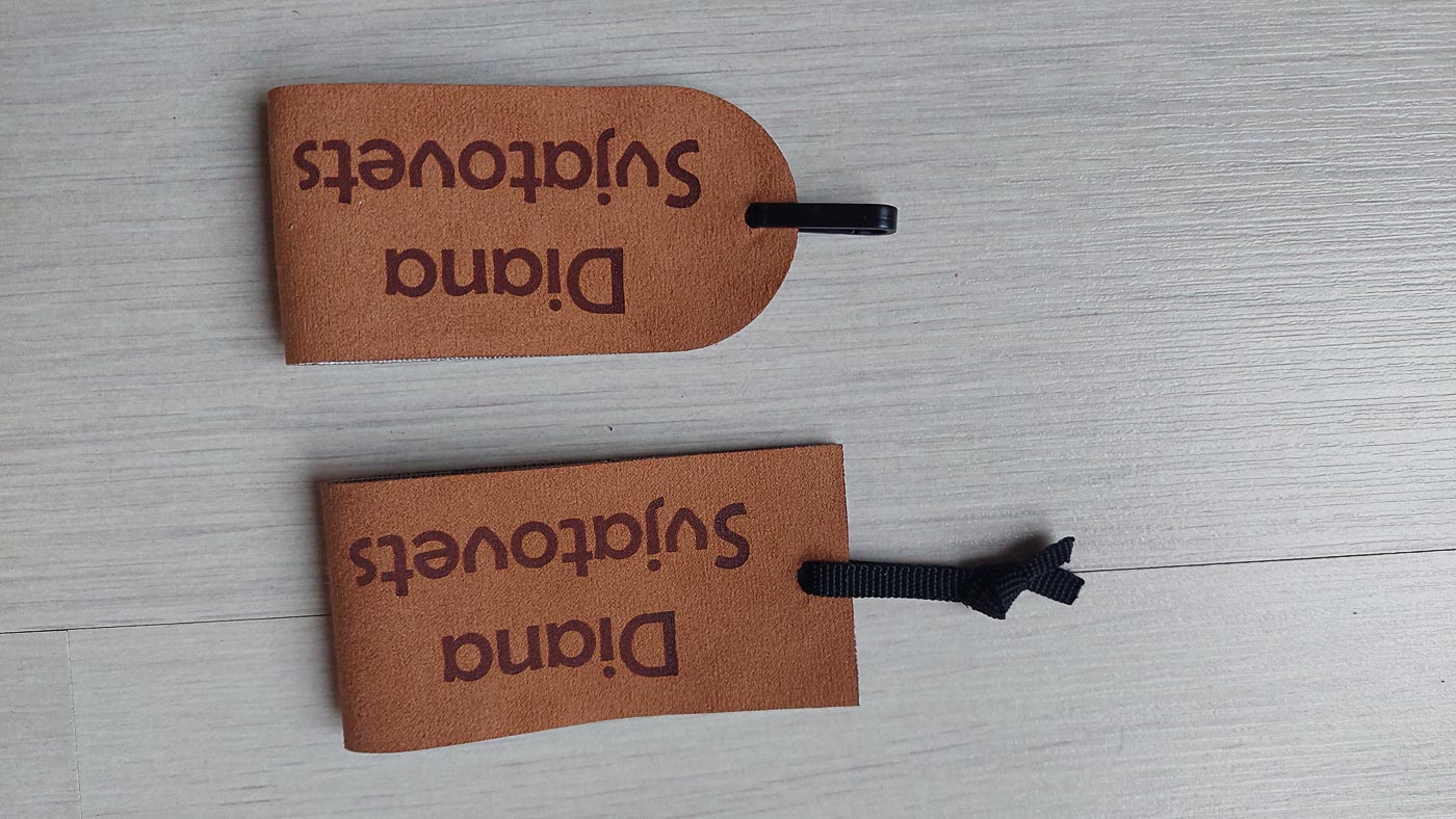 Pruun kangast eritellimus silt oma logo või kujundusega