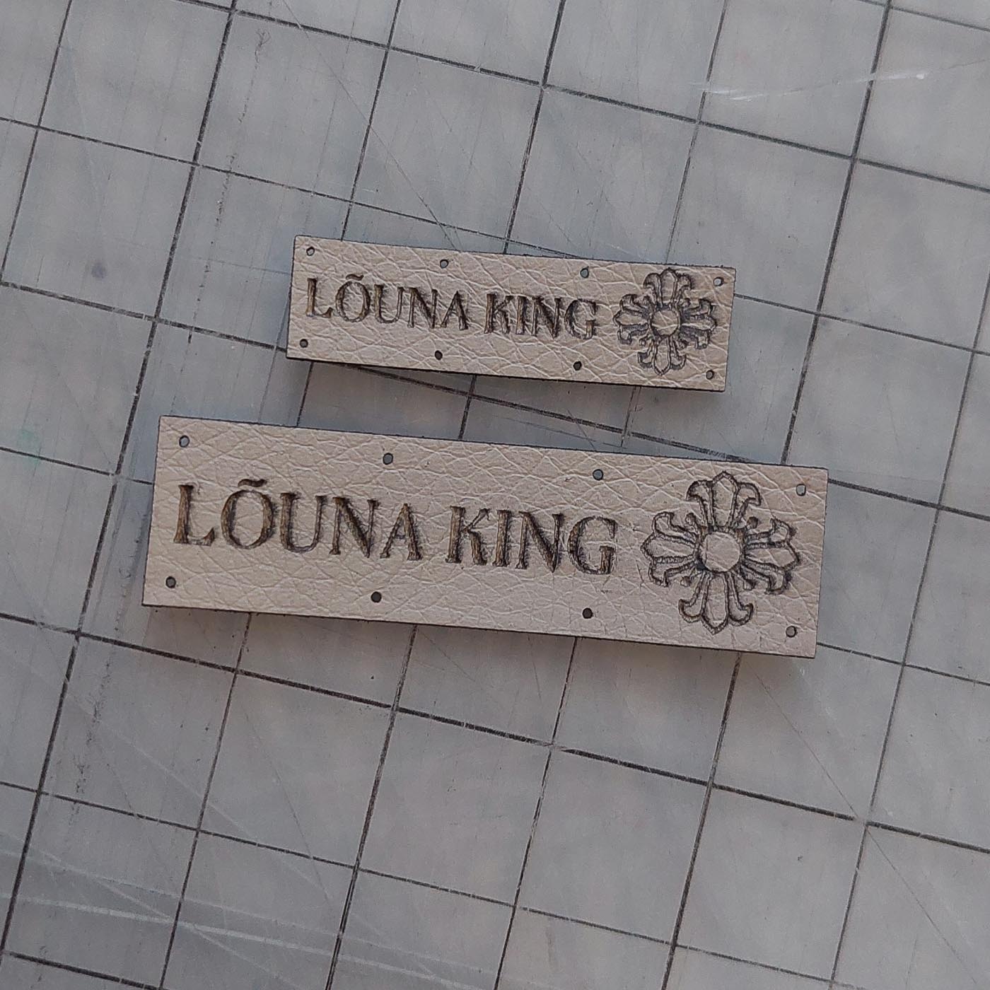 Beež kunstnahast eritellimus silt oma logo või kujundusega