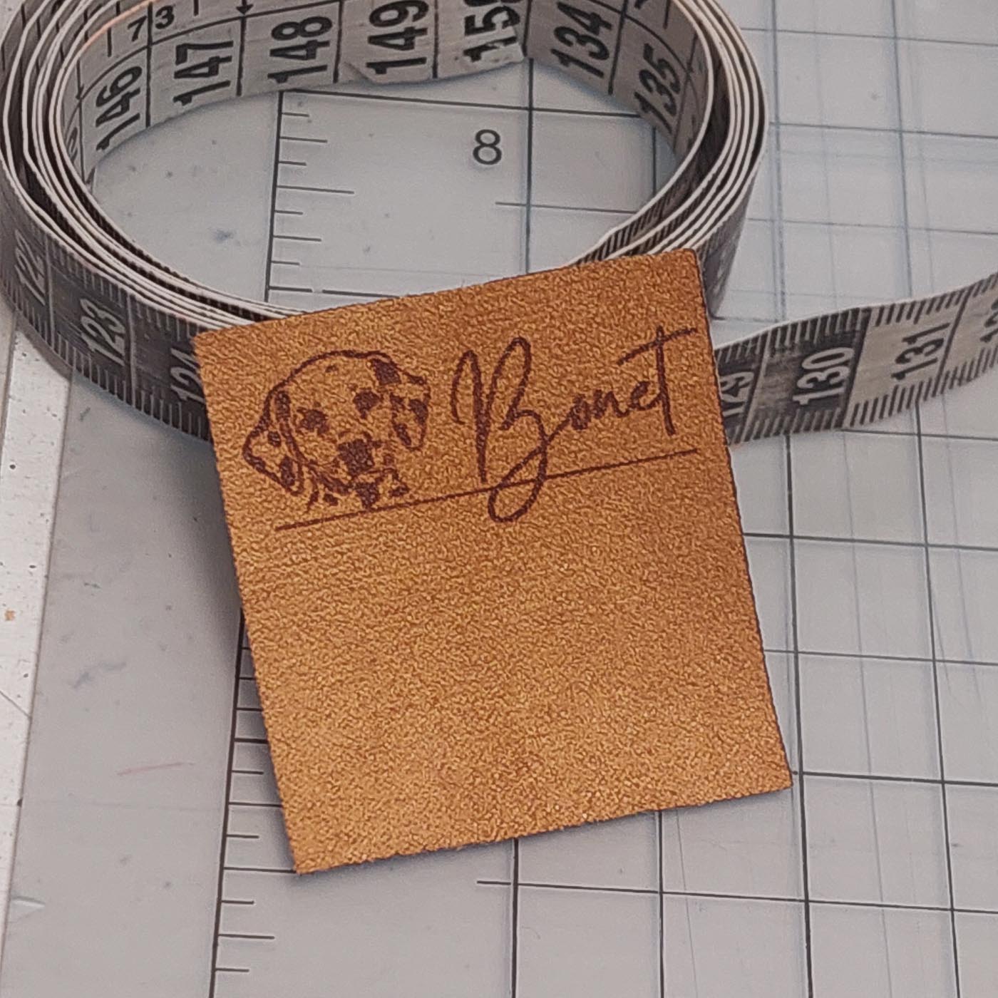 Pruun kangast eritellimus silt oma logo või kujundusega