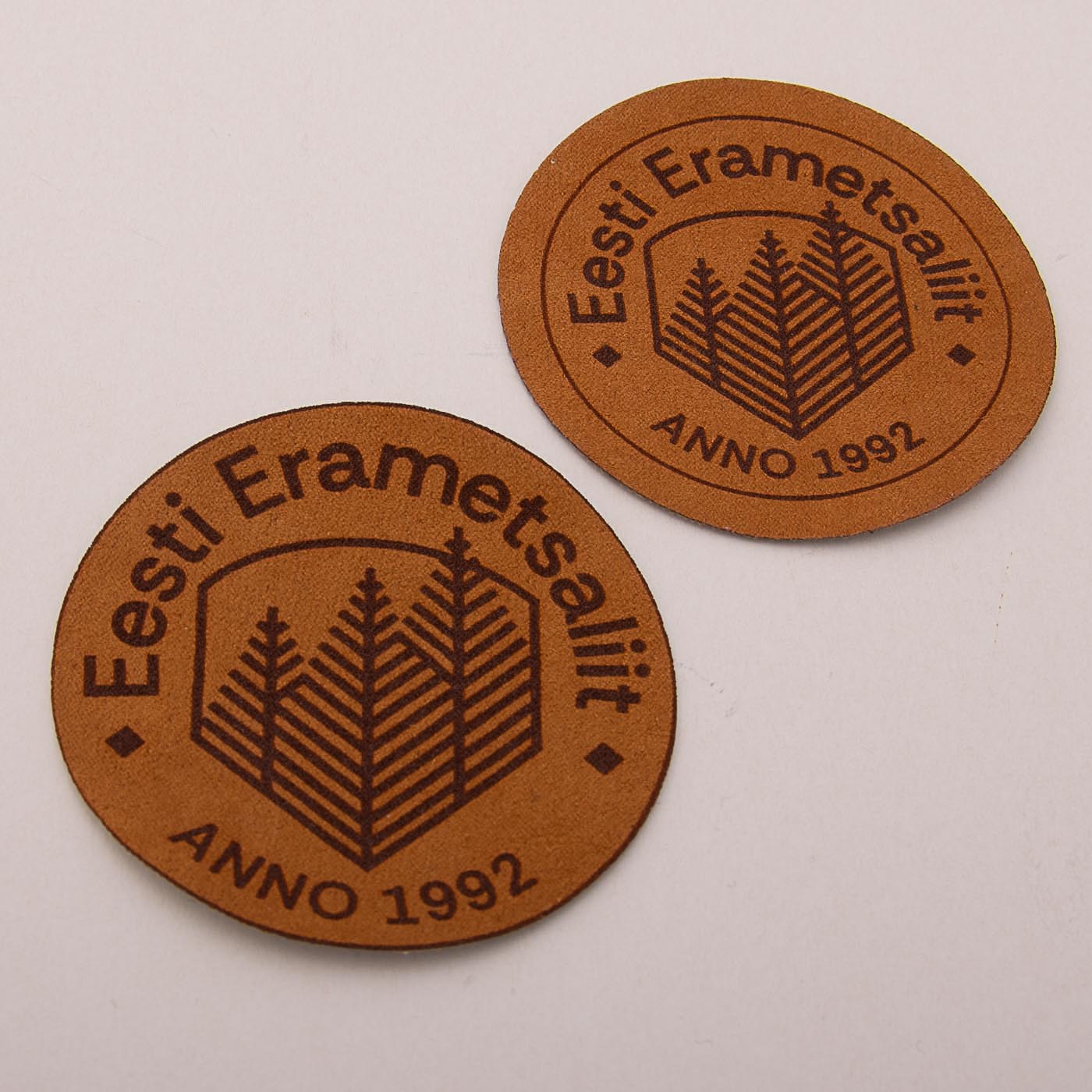 Pruun kangast eritellimus silt oma logo või kujundusega