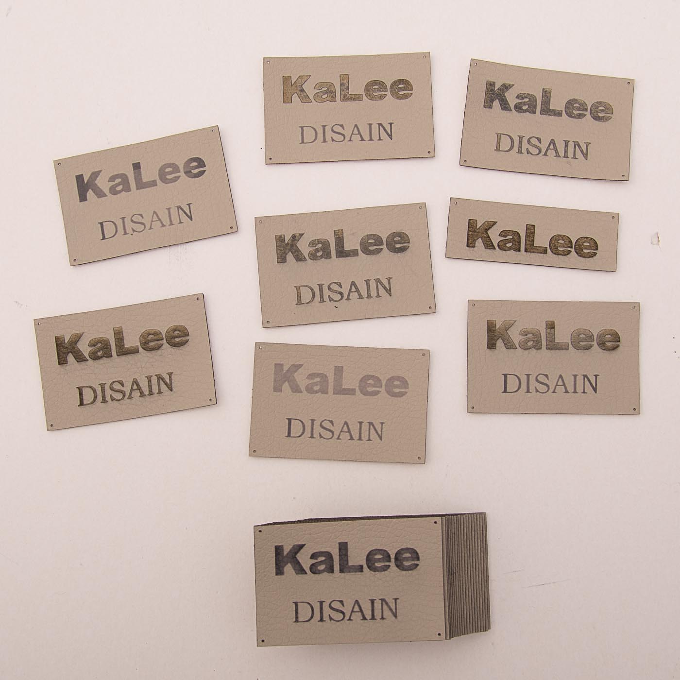 Beež kunstnahast eritellimus silt oma logo või kujundusega