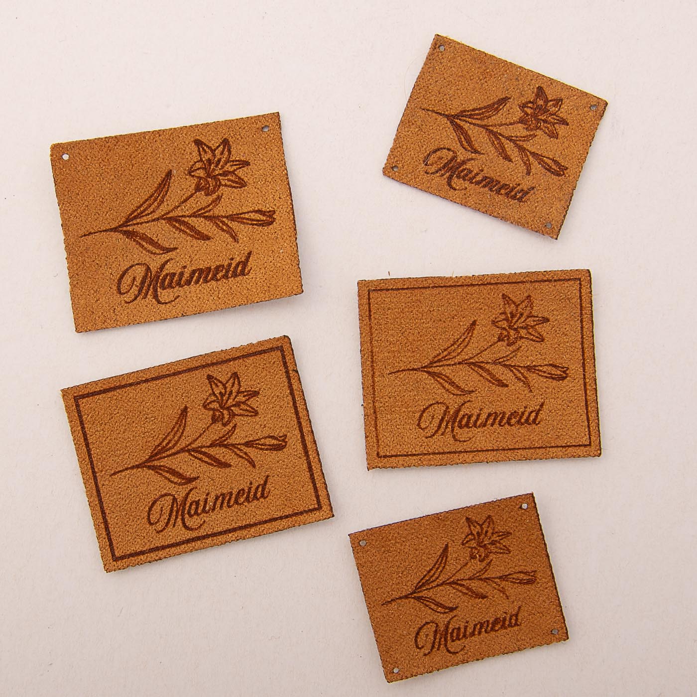 Pruun kangast eritellimus silt oma logo või kujundusega