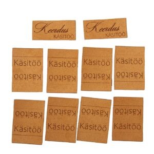 Pruun kangast eritellimus silt oma logo või kujundusega