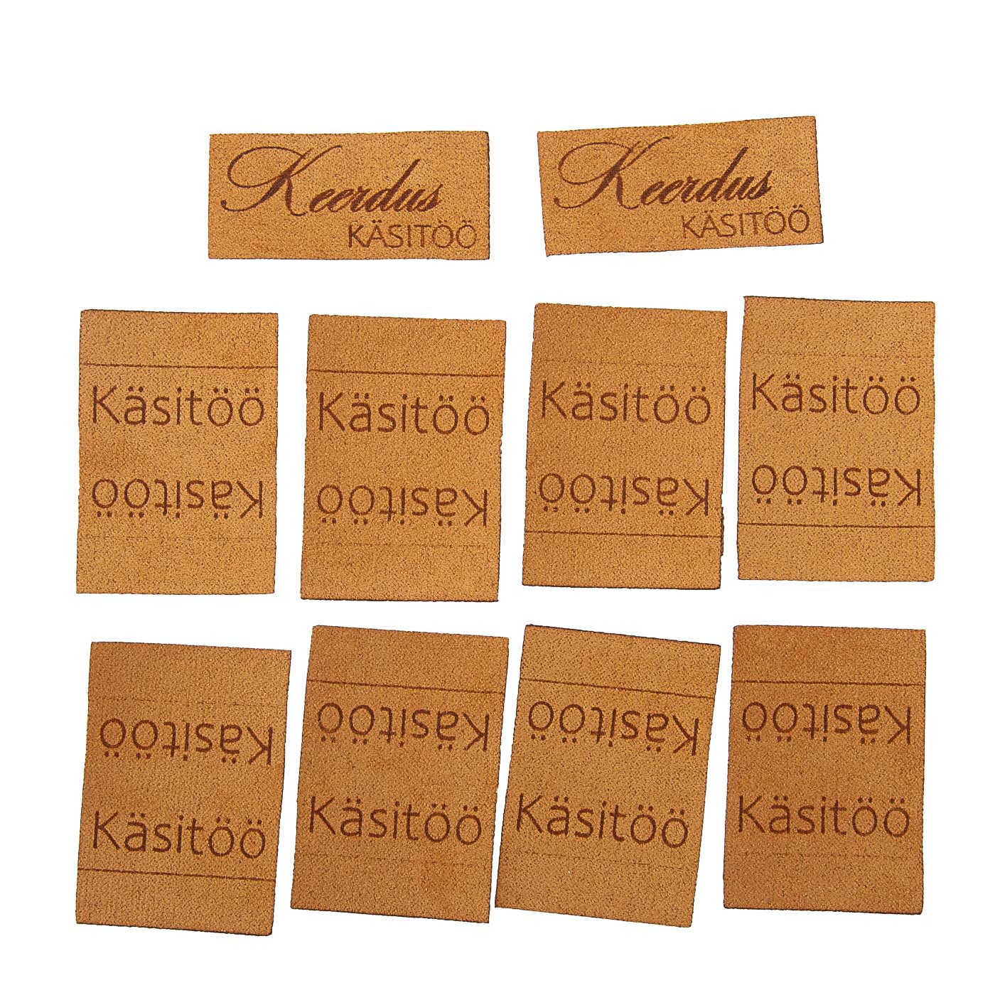 Pruun kangast eritellimus silt oma logo või kujundusega