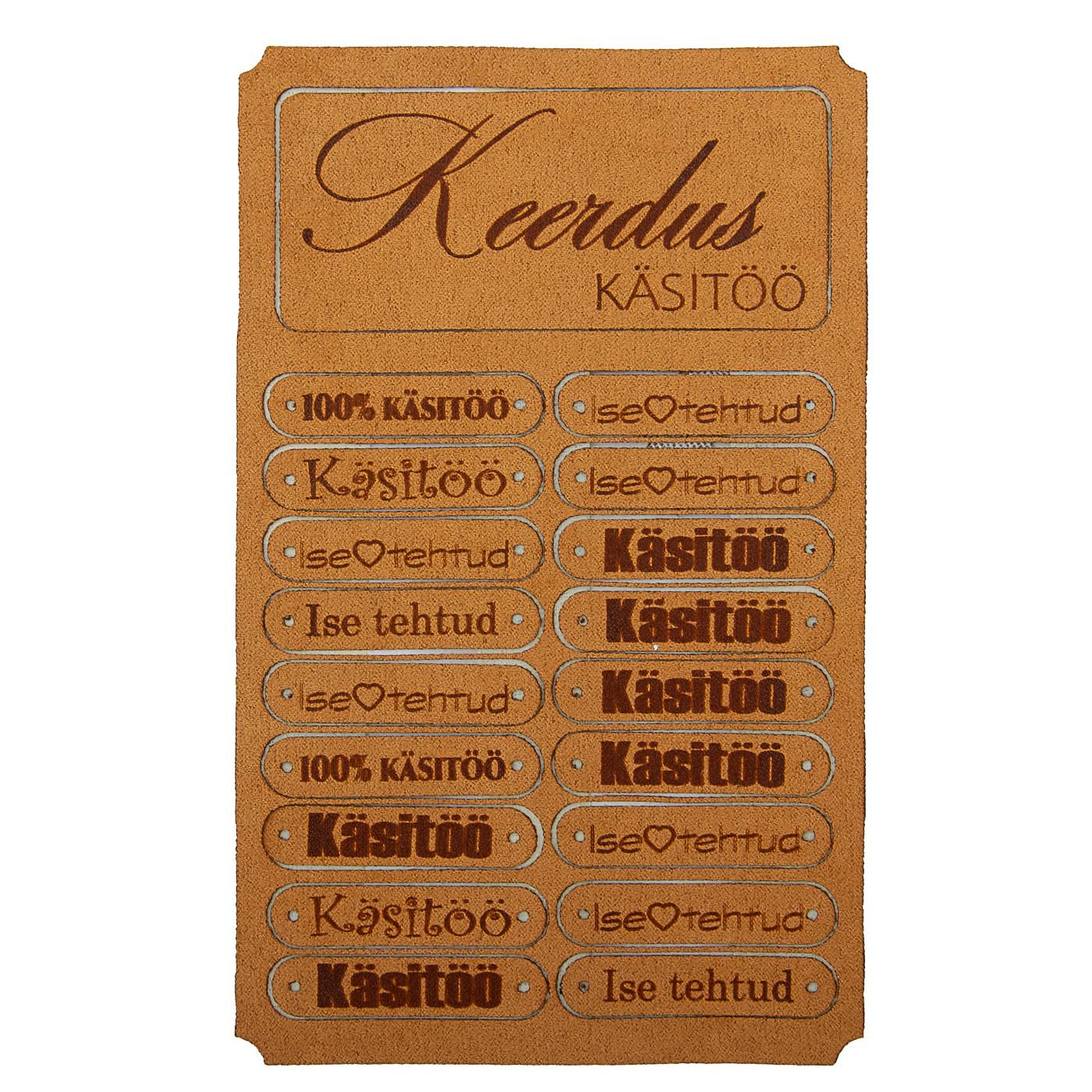 Pruun kangast eritellimus silt oma logo või kujundusega