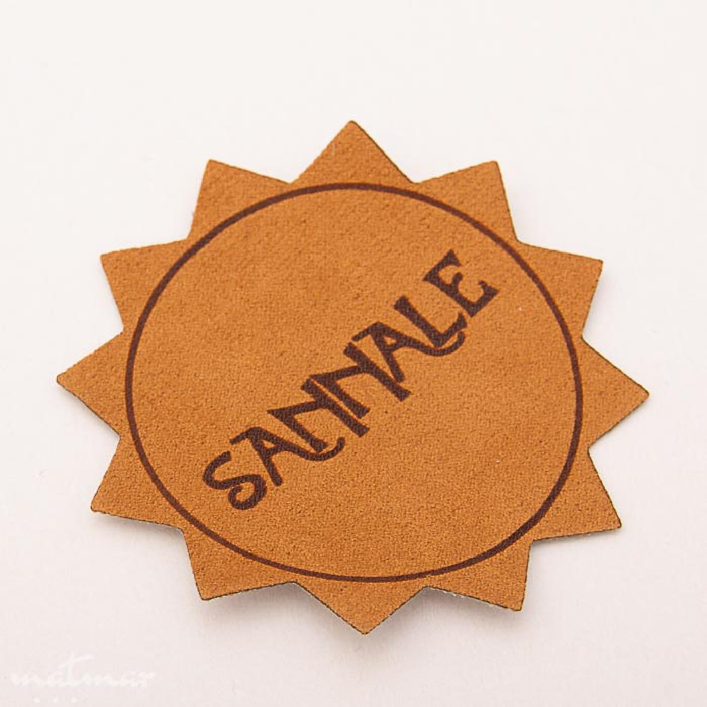 Pruun kangast eritellimus silt oma logo või kujundusega