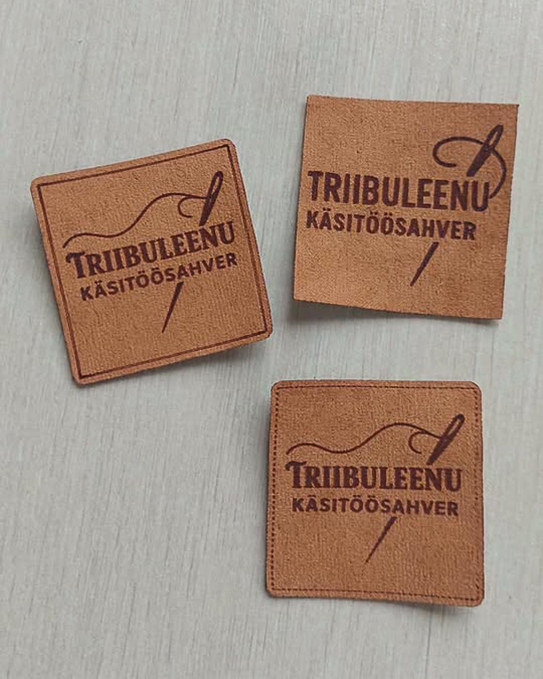 Pruun kangast eritellimus silt oma logo või kujundusega