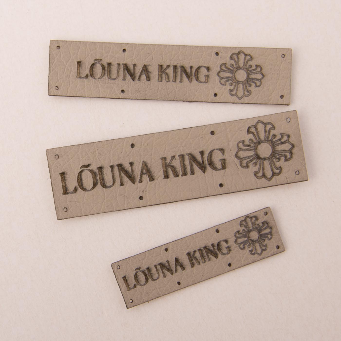 Beež kunstnahast eritellimus silt oma logo või kujundusega