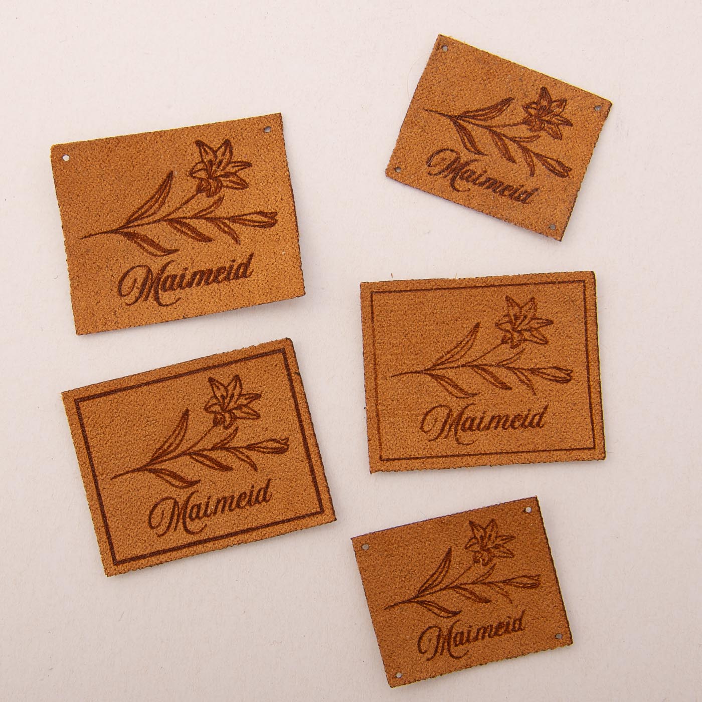 Pruun kangast eritellimus silt oma logo või kujundusega