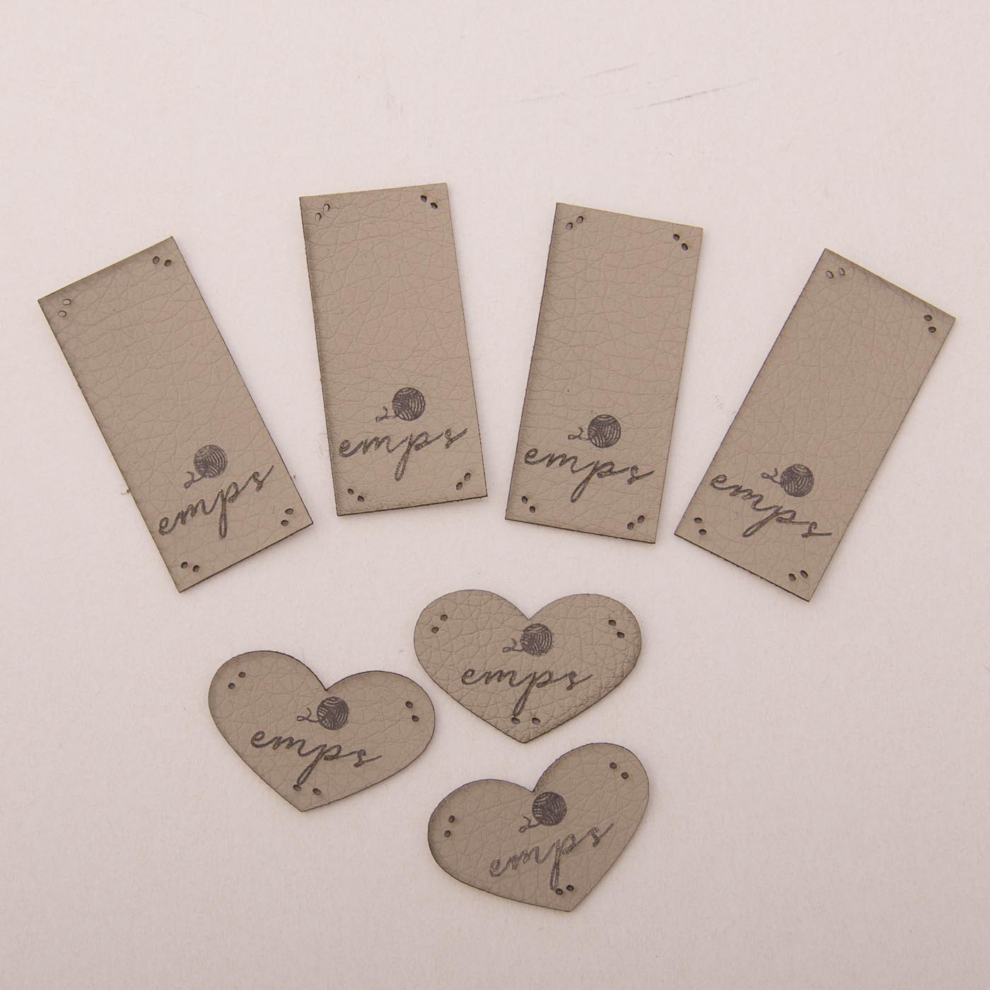 Beež kunstnahast eritellimus silt oma logo või kujundusega